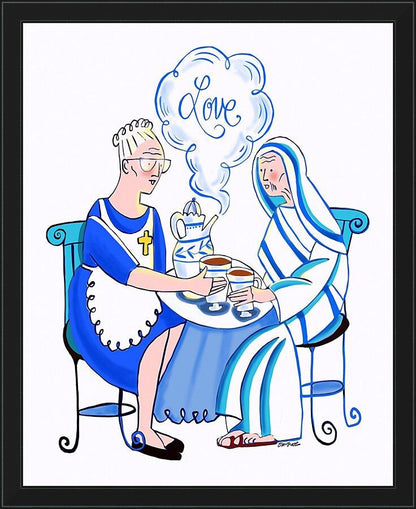 Wall Frame Black - Dorothy Day and St. Teresa of Calcutta by Br. Mickey McGrath, OSFS - Trinity Stores