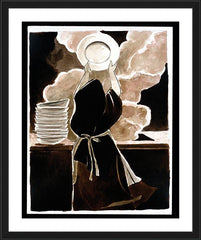 Wall Frame Black - St. Thérèse Doing the Dishes by M. McGrath