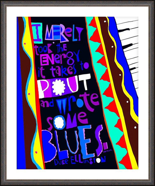 Wall Frame Espresso, Matted - Duke Ellington by Br. Mickey McGrath, OSFS - Trinity Stores