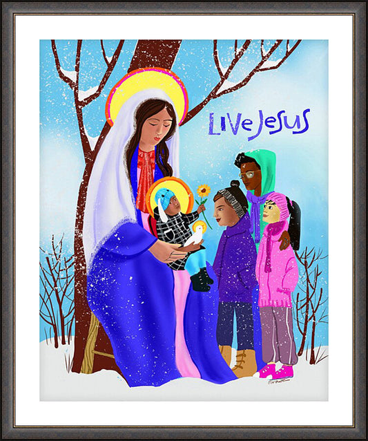 Wall Frame Espresso, Matted - Our Lady of Minneapolis by M. McGrath