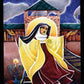 Wall Frame Black, Matted - St. Edith Stein by Br. Mickey McGrath, OSFS - Trinity Stores