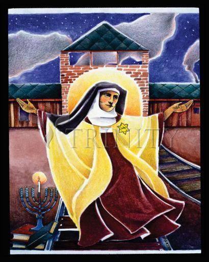 Wall Frame Gold, Matted - St. Edith Stein by Br. Mickey McGrath, OSFS - Trinity Stores