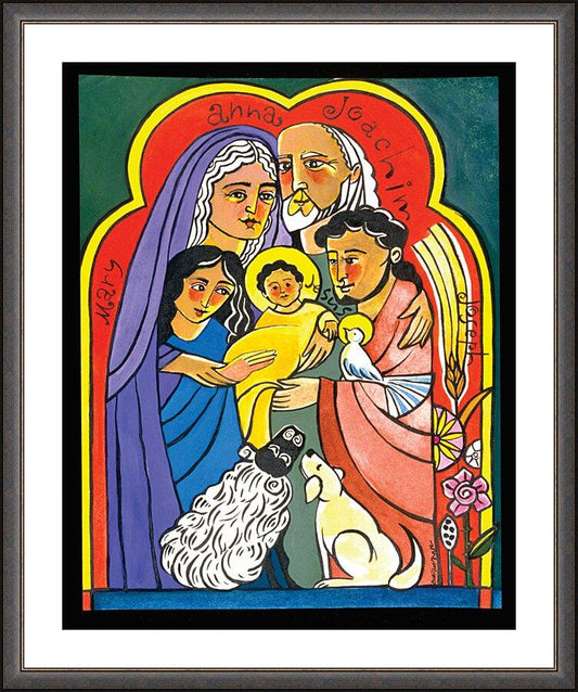 Wall Frame Espresso, Matted - Extended Holy Family by Br. Mickey McGrath, OSFS - Trinity Stores