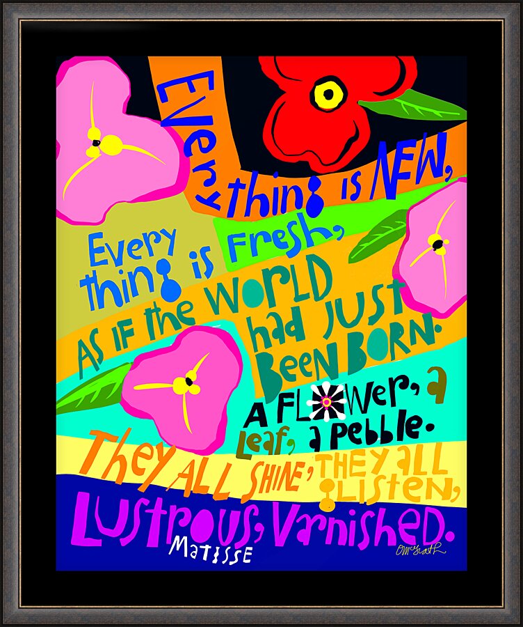 Wall Frame Espresso - Everything is New by M. McGrath