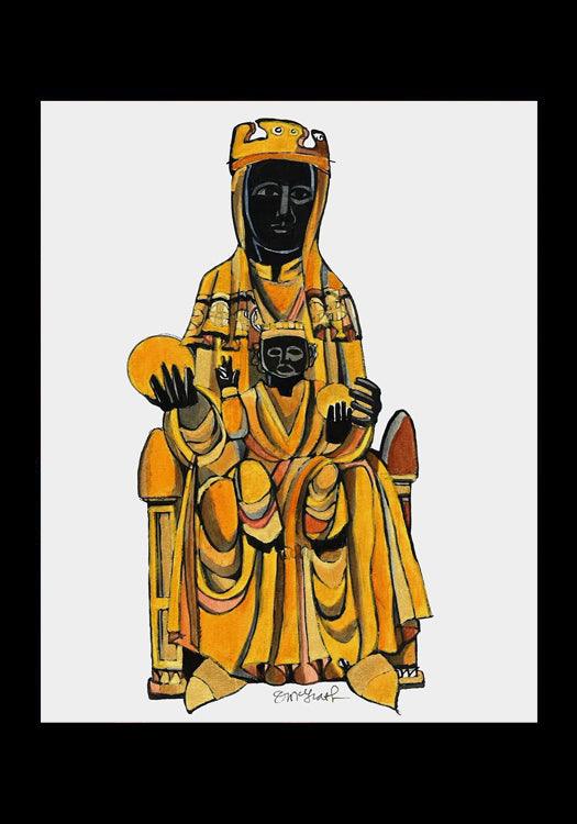 Our Lady of Montserrat - Holy Card by Br. Mickey McGrath, OSFS - Trinity Stores