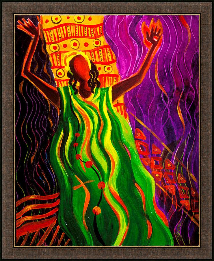Wall Frame Espresso - Sr. Thea Bowman: Every time I feel the Spirit by Br. Mickey McGrath, OSFS - Trinity Stores