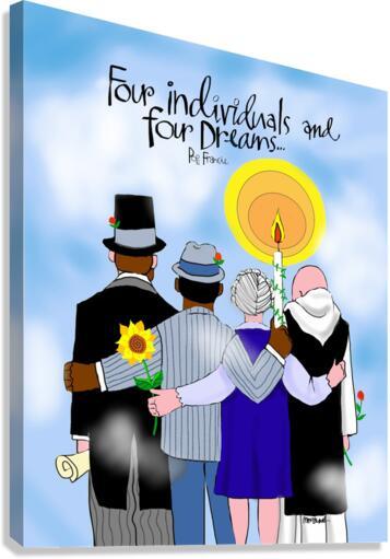 Canvas Print - Four Individuals and Four Dreams by Br. Mickey McGrath, OSFS - Trinity Stores