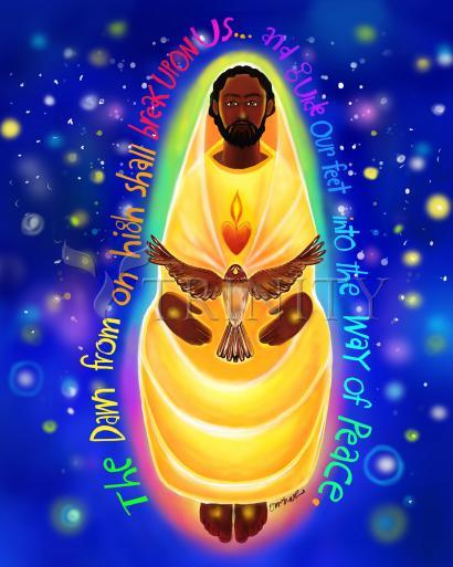 Wall Frame Gold, Matted - Jesus Dawn From On High by Br. Mickey McGrath, OSFS - Trinity Stores