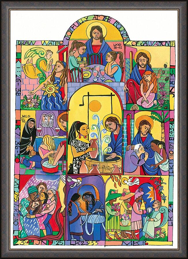Wall Frame Espresso - Fountain of Wisdom by Br. Mickey McGrath, OSFS - Trinity Stores