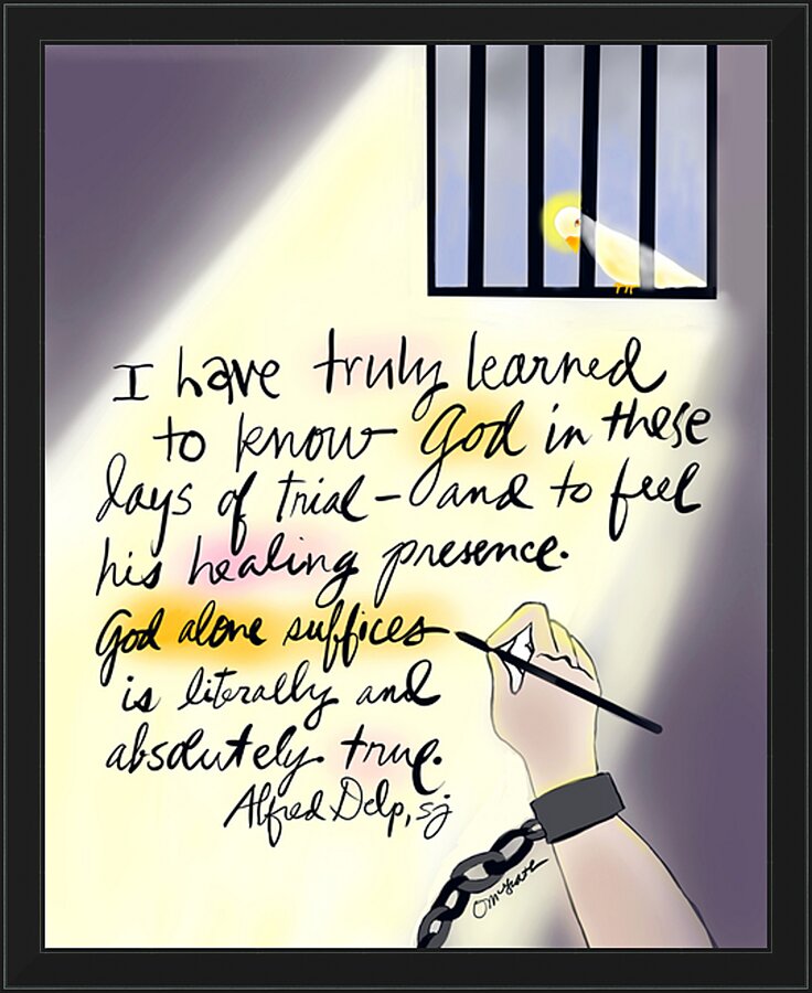 Wall Frame Black - God Alone Suffices by M. McGrath