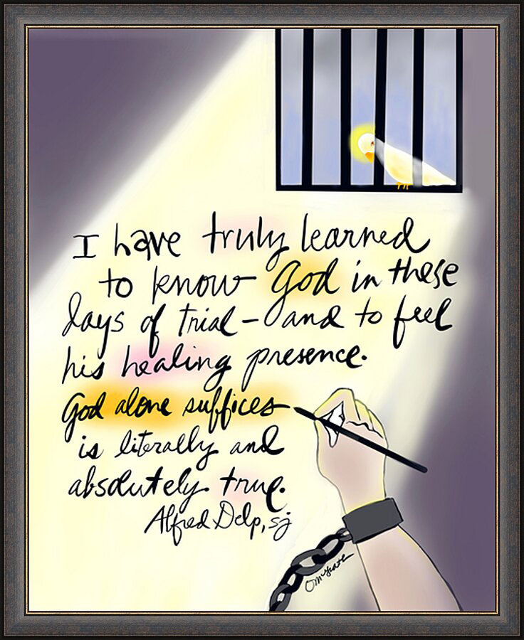 Wall Frame Espresso - God Alone Suffices by M. McGrath