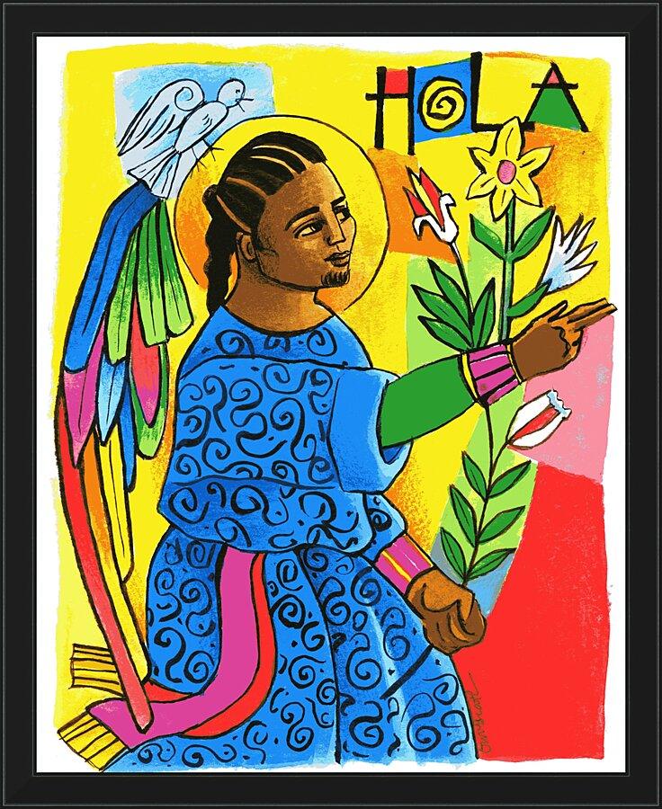 Wall Frame Black - St. Gabriel Archangel by Br. Mickey McGrath, OSFS - Trinity Stores