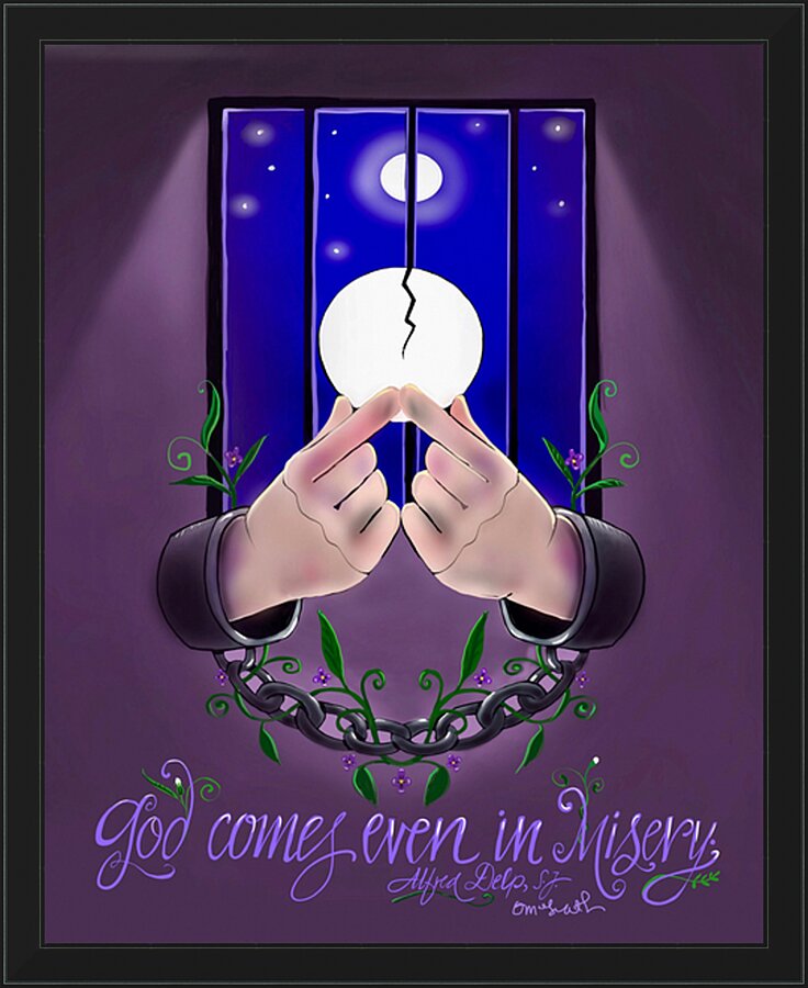 Wall Frame Black - God Comes by M. McGrath