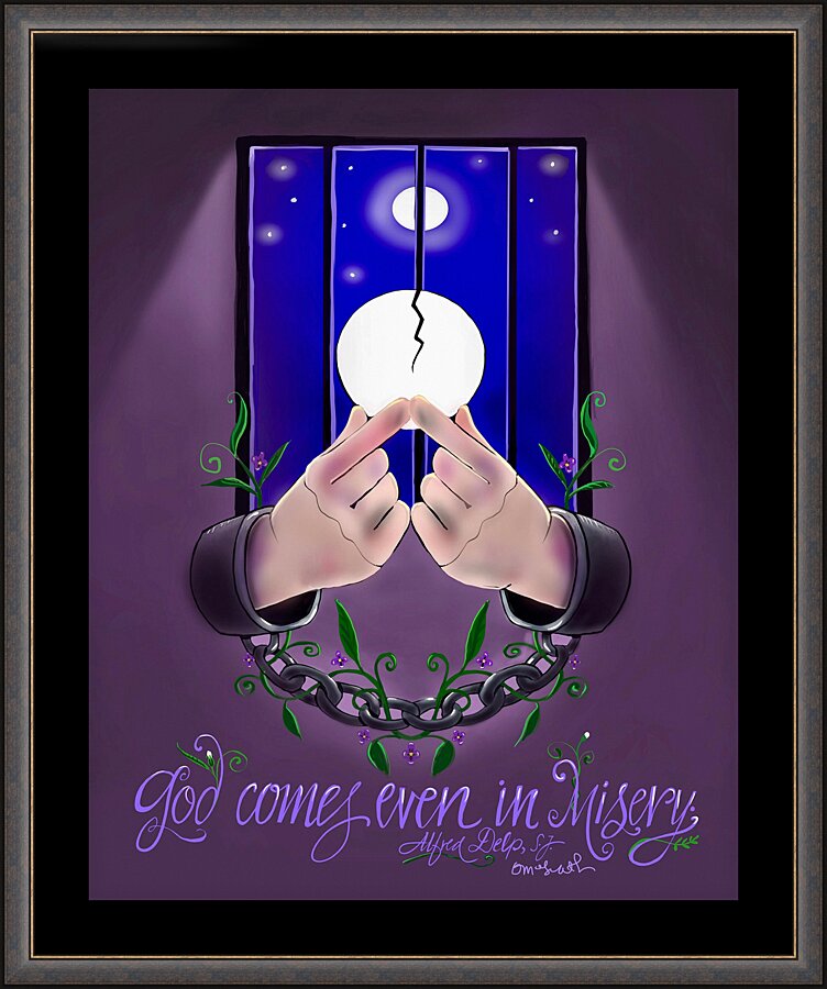 Wall Frame Espresso - God Comes by M. McGrath