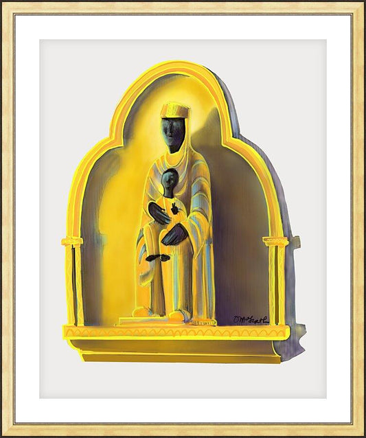 Wall Frame Gold, Matted - Our Lady of Good Death Clermont by Br. Mickey McGrath, OSFS - Trinity Stores