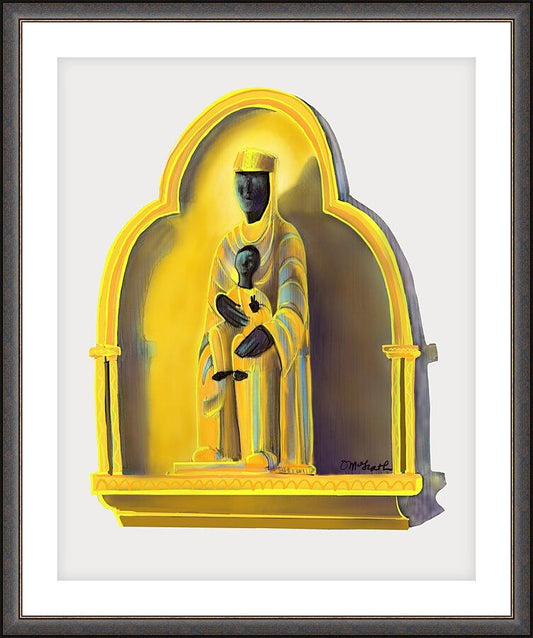 Wall Frame Espresso, Matted - Our Lady of Good Death Clermont by Br. Mickey McGrath, OSFS - Trinity Stores