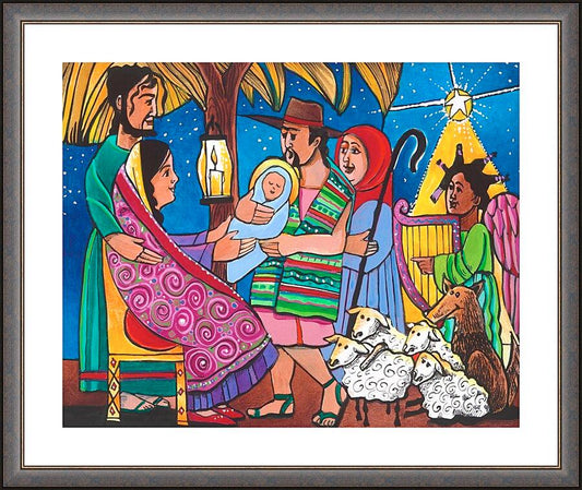 Wall Frame Espresso, Matted - Gift of Christmas by Br. Mickey McGrath, OSFS - Trinity Stores