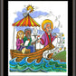 Wall Frame Espresso, Matted - St. Paul: Greet Sts. Priscilla and Aquila by Br. Mickey McGrath, OSFS - Trinity Stores