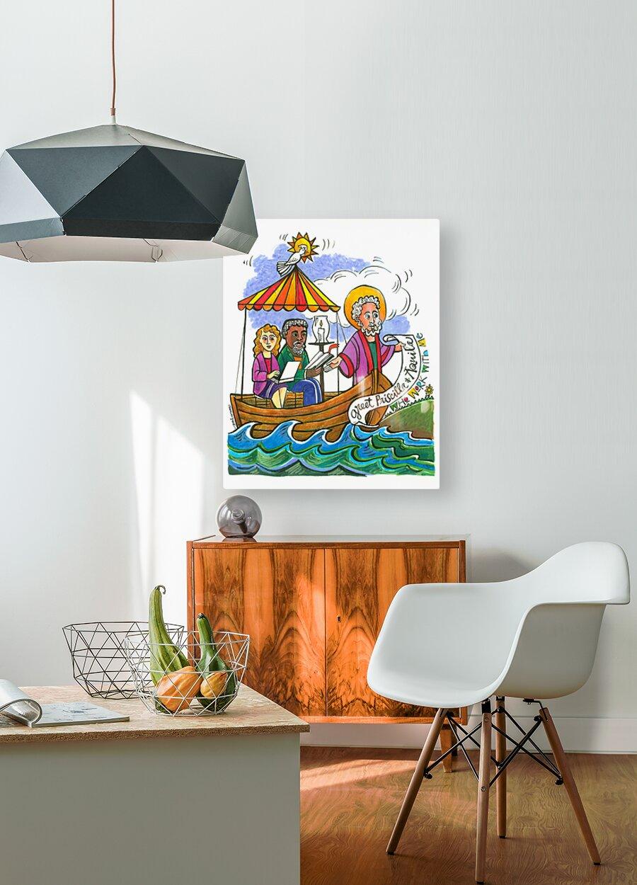 Metal Print - St. Paul: Greet Sts. Priscilla and Aquila by Br. Mickey McGrath, OSFS - Trinity Stores
