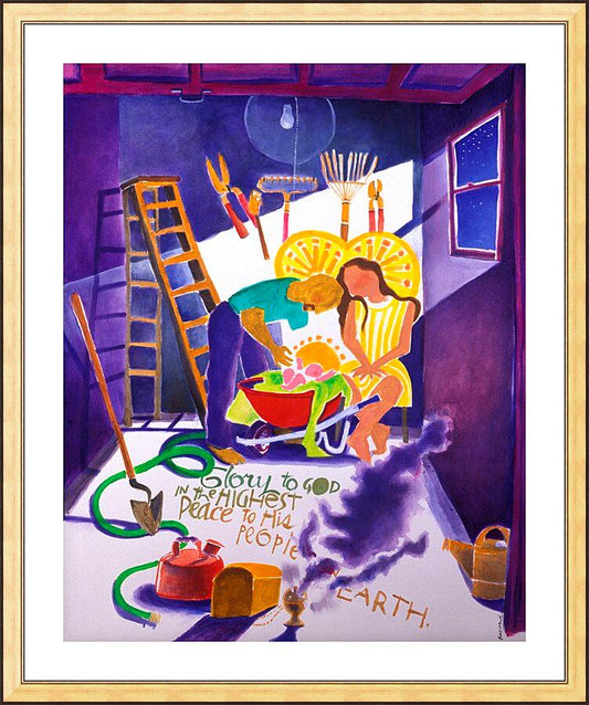 Wall Frame Gold, Matted - Glory to God by Br. Mickey McGrath, OSFS - Trinity Stores