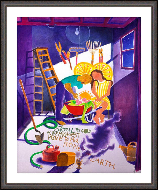 Wall Frame Espresso, Matted - Glory to God by Br. Mickey McGrath, OSFS - Trinity Stores