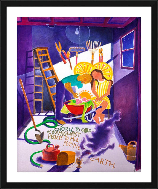 Wall Frame Black, Matted - Glory to God by Br. Mickey McGrath, OSFS - Trinity Stores