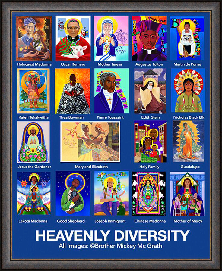 Wall Frame Espresso - Heavenly Diversity by M. McGrath