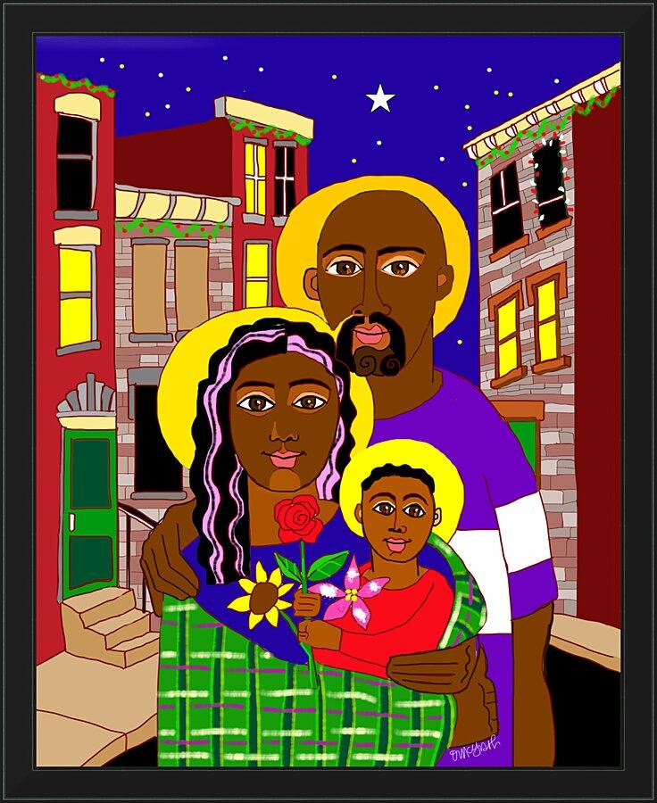 Wall Frame Black - Holy Family in Baltimore by Br. Mickey McGrath, OSFS - Trinity Stores