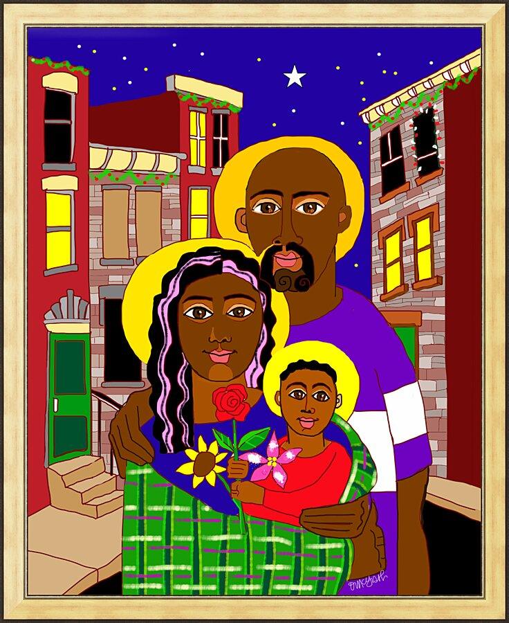 Wall Frame Gold - Holy Family in Baltimore by Br. Mickey McGrath, OSFS - Trinity Stores