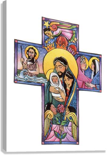 Canvas Print - Holy Family Cross by Br. Mickey McGrath, OSFS - Trinity Stores