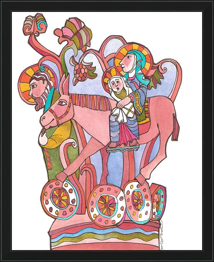 Wall Frame Black - Holy Family, A Pilgrim by Br. Mickey McGrath, OSFS - Trinity Stores
