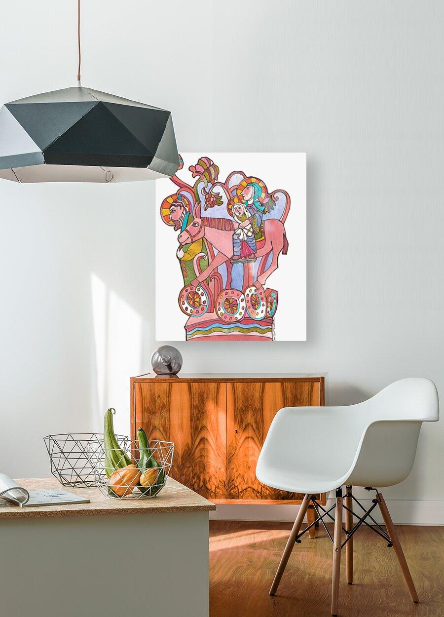 Metal Print - Holy Family, A Pilgrim by Br. Mickey McGrath, OSFS - Trinity Stores