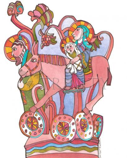 Acrylic Print - Holy Family, A Pilgrim by Br. Mickey McGrath, OSFS - Trinity Stores