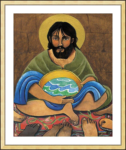 Wall Frame Gold, Matted - High Priest by Br. Mickey McGrath, OSFS - Trinity Stores