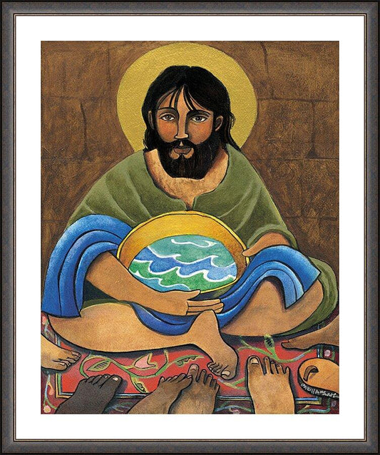 Wall Frame Espresso, Matted - High Priest by Br. Mickey McGrath, OSFS - Trinity Stores