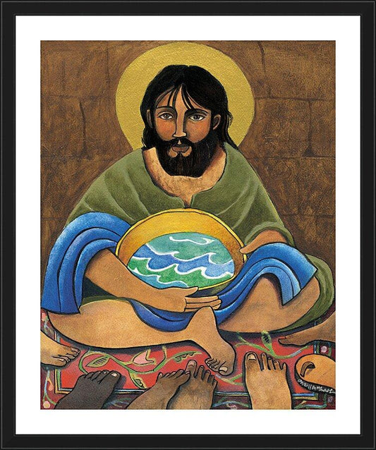 Wall Frame Black, Matted - High Priest by Br. Mickey McGrath, OSFS - Trinity Stores