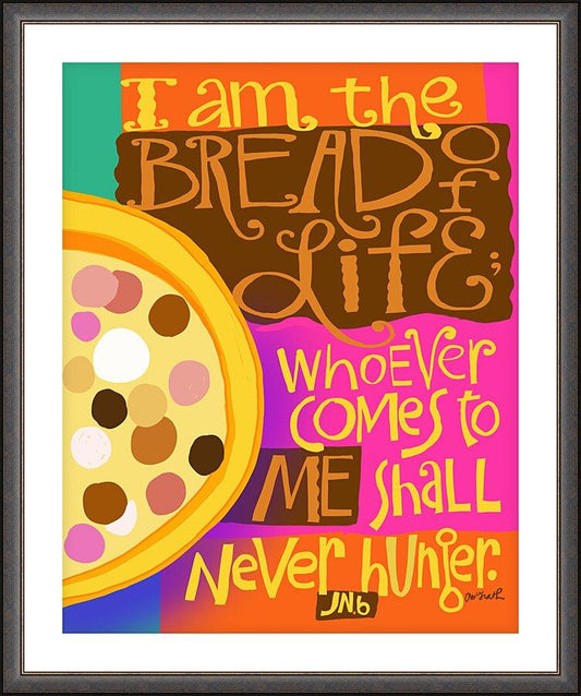 Wall Frame Espresso, Matted - I Am The Bread Of Life by Br. Mickey McGrath, OSFS - Trinity Stores
