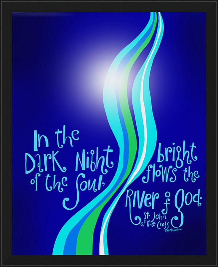 Wall Frame Black - In the Dark Night by M. McGrath