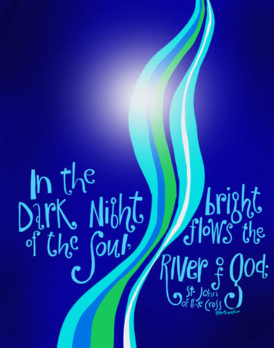 Wall Frame Gold, Matted - In the Dark Night by M. McGrath