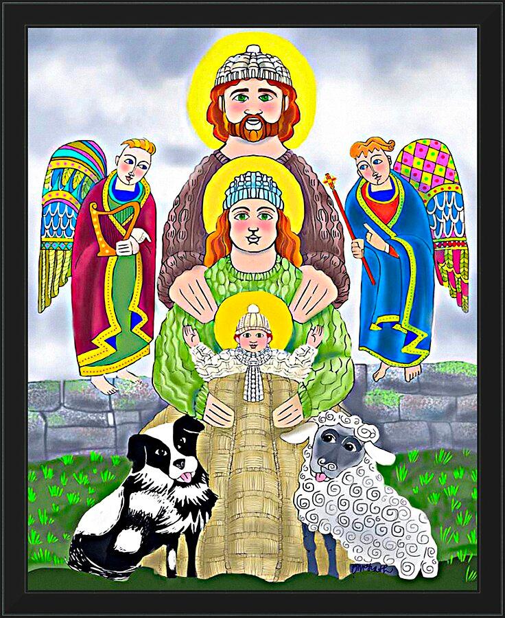 Wall Frame Black - Irish Holy Family by Br. Mickey McGrath, OSFS - Trinity Stores