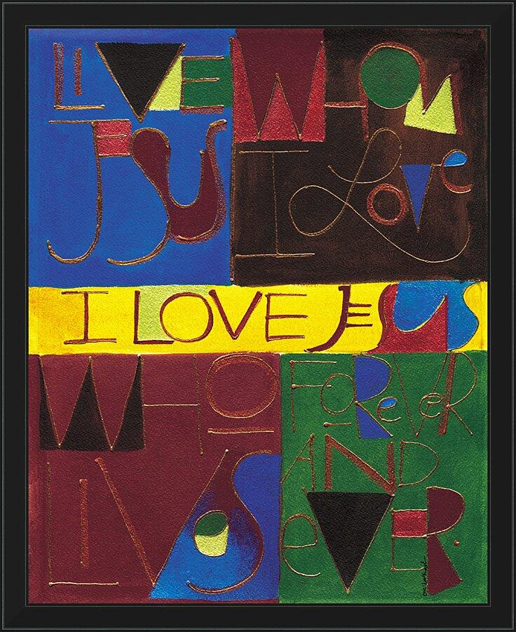Wall Frame Black - I Love Jesus by Br. Mickey McGrath, OSFS - Trinity Stores