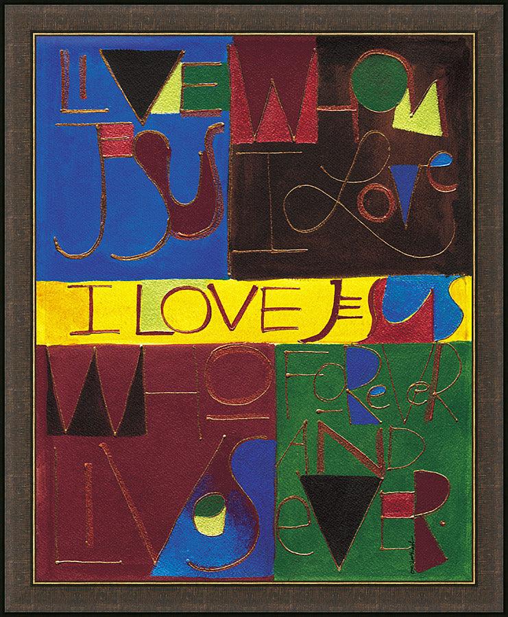 Wall Frame Espresso - I Love Jesus by Br. Mickey McGrath, OSFS - Trinity Stores