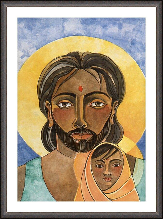 Wall Frame Espresso, Matted - India Joseph by Br. Mickey McGrath, OSFS - Trinity Stores
