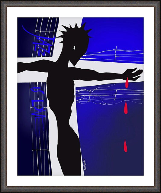 Wall Frame Espresso, Matted - Jazz is Love by Br. Mickey McGrath, OSFS - Trinity Stores