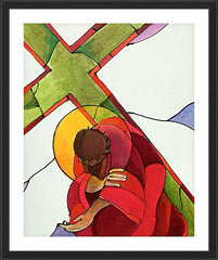 Wall Frame Black - Stations of the Cross - 9 Jesus Falls a Third Time by M. McGrath