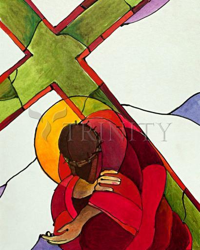 Acrylic Print - Stations of the Cross - 9 Jesus Falls a Third Time by Br. Mickey McGrath, OSFS - Trinity Stores