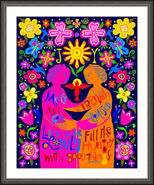 Wall Frame Espresso, Matted - Joy Filled Visitation by Br. Mickey McGrath, OSFS - Trinity Stores