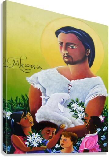 Canvas Print - Jesus and the Holy Innocents by Br. Mickey McGrath, OSFS - Trinity Stores