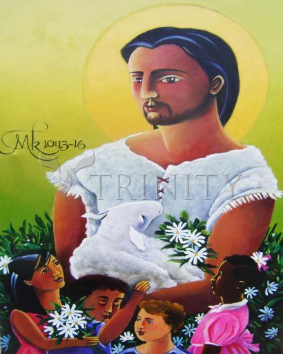 Acrylic Print - Jesus and the Holy Innocents by Br. Mickey McGrath, OSFS - Trinity Stores