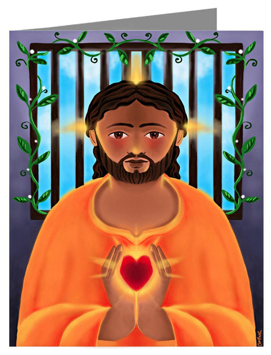 Jesus In Prison - Note Card by Br. Mickey McGrath, OSFS - Trinity Stores